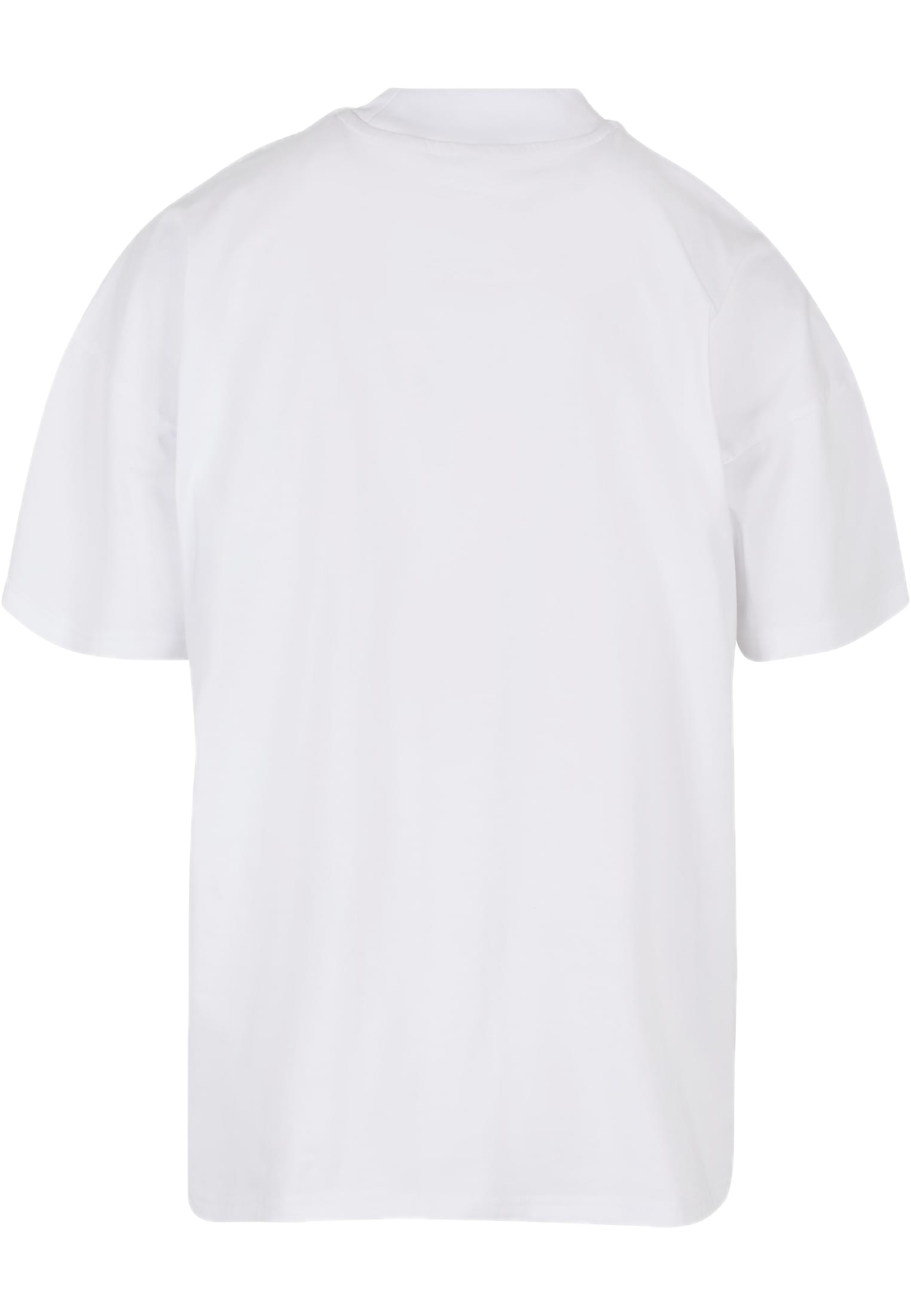 Ribbed short-sleeved shirt with high crew neck Ice White