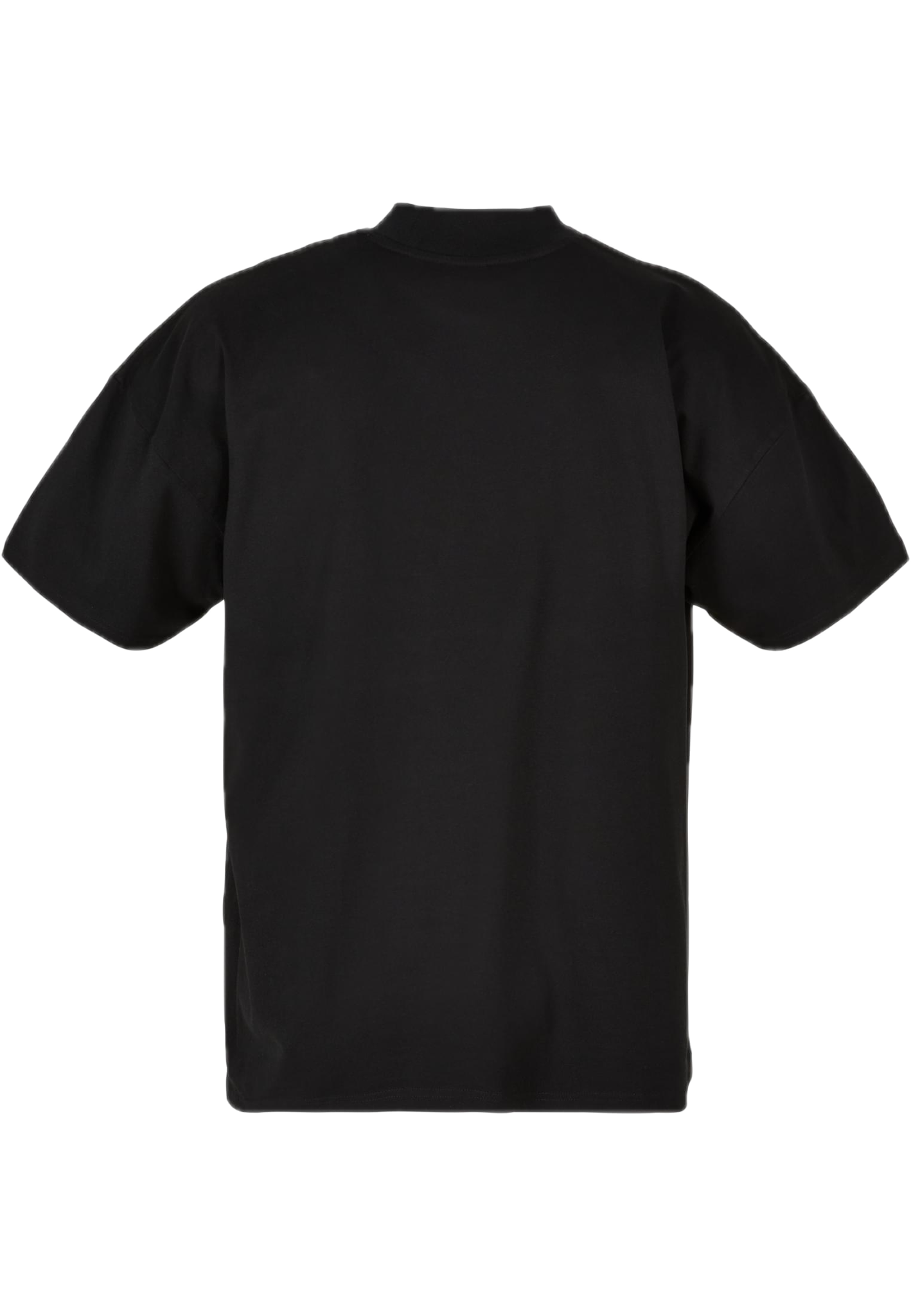 Ribbed short-sleeved shirt with high crew neck Classic Black