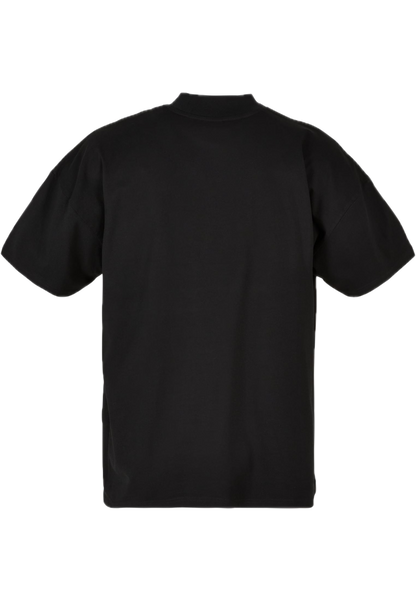 Ribbed short-sleeved shirt with high crew neck Classic Black